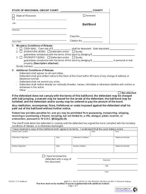 2017-2026 Form WI CR-203 - Blank Fillable Template | Fill Out, Print ...