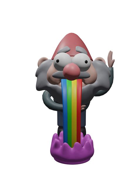 Archivo STL Gnome Throwing Up Meme・Modelo imprimible en 3D para ...