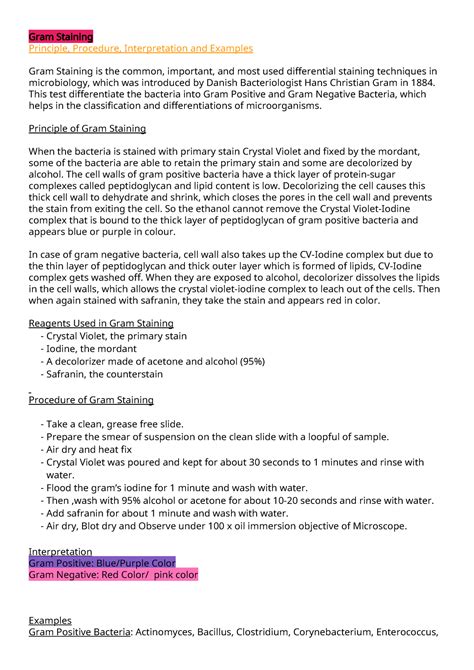 Grams staining - Gram Staining Principle, Procedure, Interpretation and ...