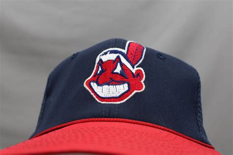 Cleveland Indians Hat (VTG) - Wahoo Logo Trucker by Twins - Adult ...