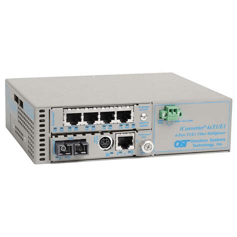 Omnitron iConverter 8823N-1 4xT1/E1 Multiplexer - 4 x T1/E1 Network, 1 ...