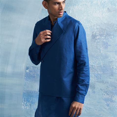 Aura Classic Linen Pathani with Jacket – charkhee