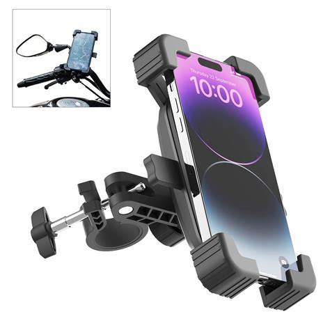 Ambrane Mobile Phone Holder Stand for Bikes, Autos, 360° Rotation, One ...