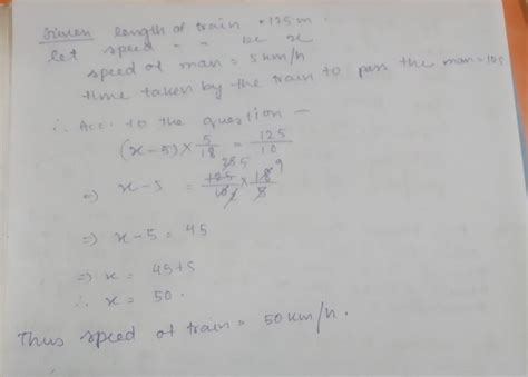 A train 125 m long passes a man, running at 5 km/hr in the same ...