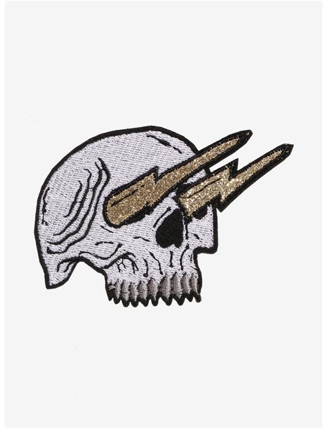 Skull Lightning Bolt Eyes Patch | Hot Topic