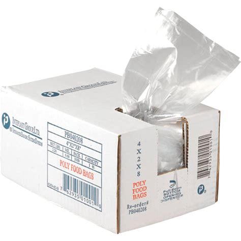 Inteplast Group PB100824 Food and Utility Poly Bag; 24"(H) x 10"(W) x 8 ...