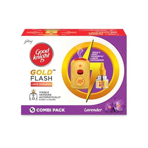 Good Knight Gold Flash Lavender Machine + Refill Liquid, Liquid, 45 Ml ...