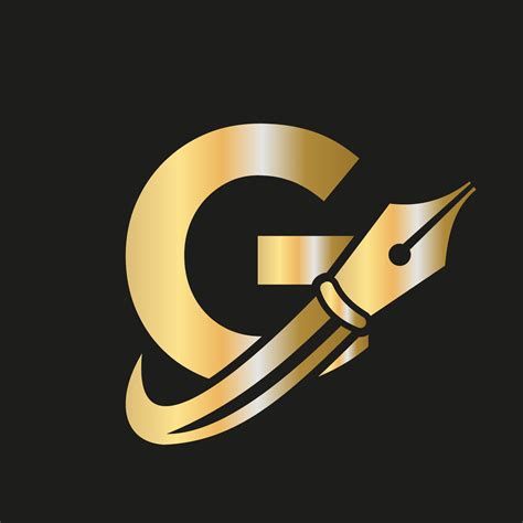 Education Logo on Letter G Concept with Pen Nib Vector Template 17424308 Vector Art at Vecteezy