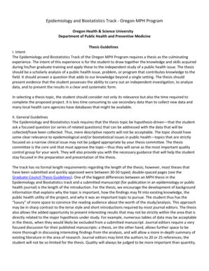 Fillable Online Thesis Guidelines for Oregon MPH Program Fax Email ...