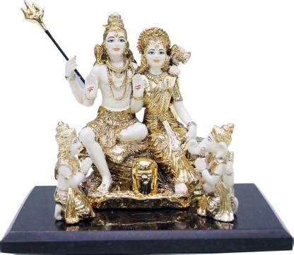 GoodEase Lord Shiv Parivar Idol Shiv Parvati God Shiva Family Statue ...