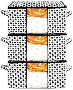 Buy Kuber Industries Polka Dots Design Non Woven 3 Pieces Underbed ...