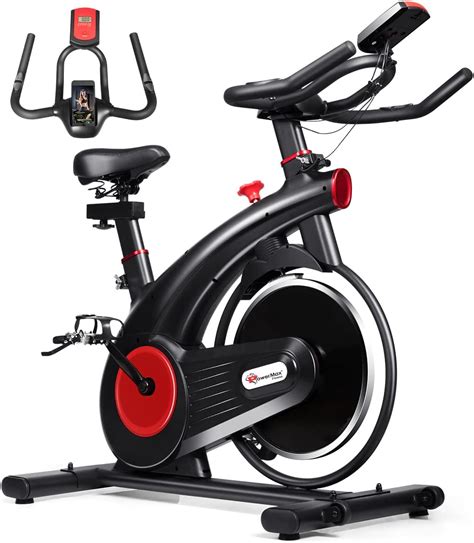 PowerMax Fitness® Steel B-S2 Exercise Spin Bike with 14 Kg Flywheel ...