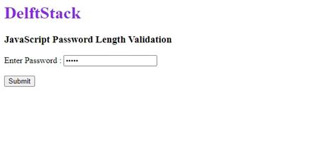 Image result for Password Length Validation in JavaScript