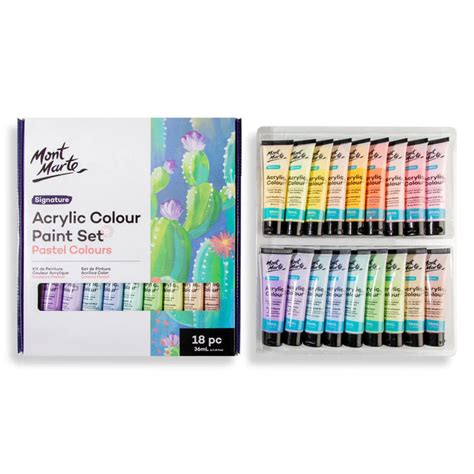 Mont Marte - Acrylic Colour Pastel Signature Paint Set 18 (36ml) — Mango