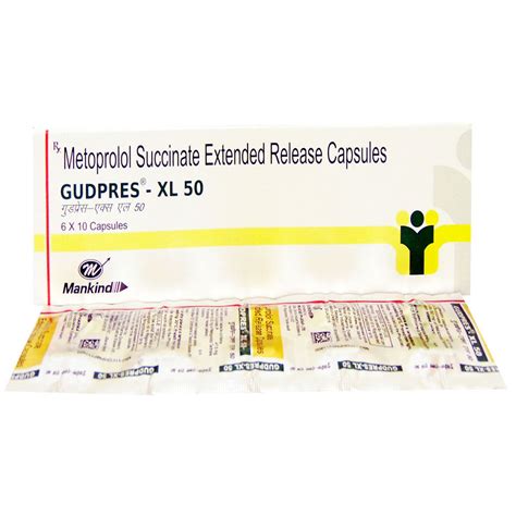 Gudpres-XL 50 Capsule 10's Price, Uses, Side Effects, Composition ...