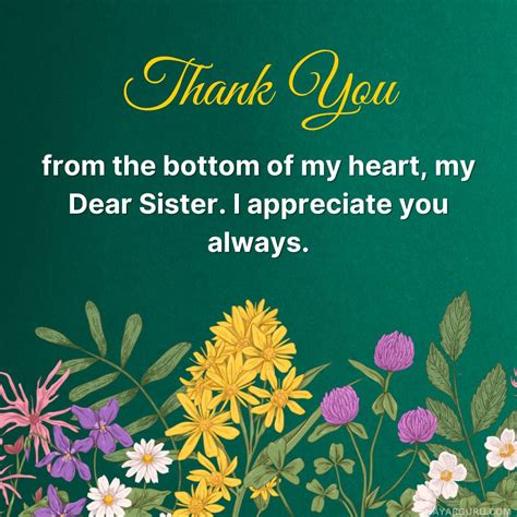 60+ Thank You Sister Messages and Best Quotes