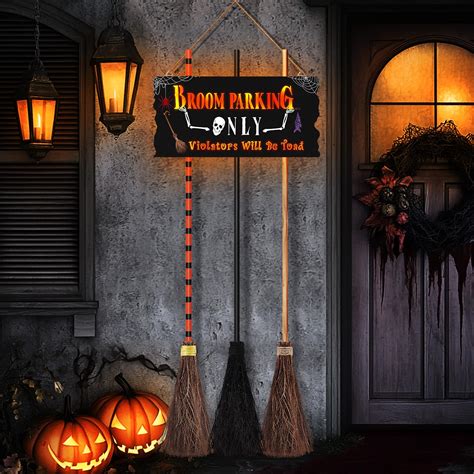 Lighted Hocus Pocus Halloween Decorations, Light up Hanging Broom ...