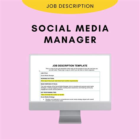 Social Media Manager Job Description Template – Modern HR