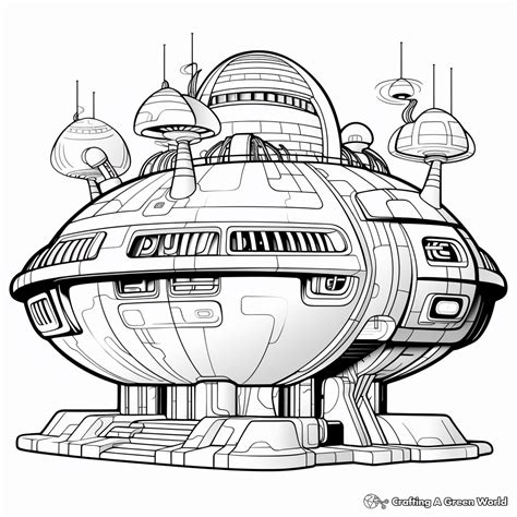 Image result for Alien Spaceship Coloring Pages
