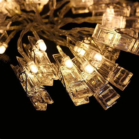 24 LED Photo Clips String Lights Photos Pictures and Home Decoration ...