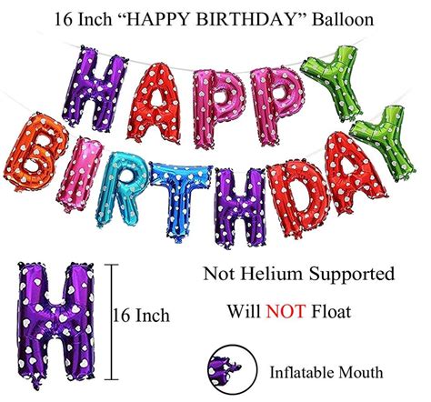 Buy PartyCorp Multi-colour Happy Birthday Alphabet/Letter 16 inch Foil ...