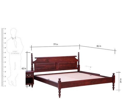 Buy Calgary Solid Wood King Size Bed Online on Furniselan