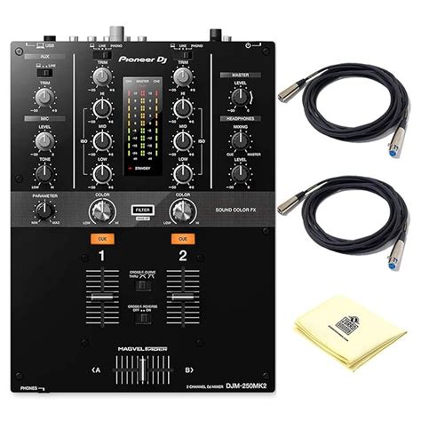Pioneer DJ DJM-250MK2 2 Channel Digital DJ Mixer with 3 Band Isolator ...