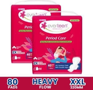 everteen Period Care XXL Soft with Neem-Safflower - (40 Pads Each ...