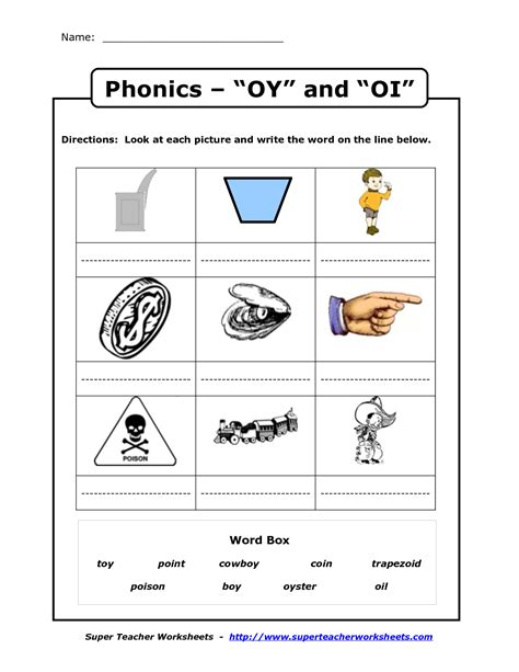 Oi And Oy Words Worksheet - Letter Words Unleashed