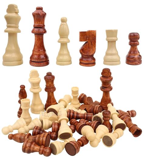 Toyshine Wooden Chess Pieces, Tournament Staunton Wood Chessmen Pieces