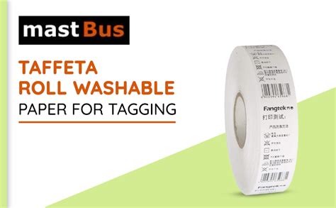 mastBus Washable Taffeta Roll for Laundry Tagging (White, 2 inch, Pack ...