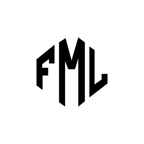 FML letter logo design with polygon shape. FML polygon and cube shape ...
