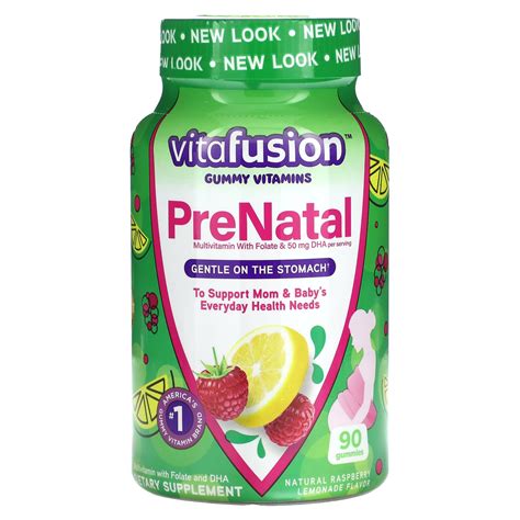 VitaFusion, PreNatal Gummy Vitamins , Natural Raspberry Lemonade, 90 ...