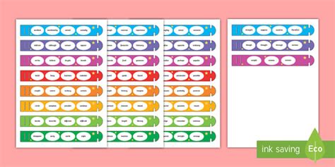 Year 3 and 4 Common Exception Words Brag Bracelet Activity