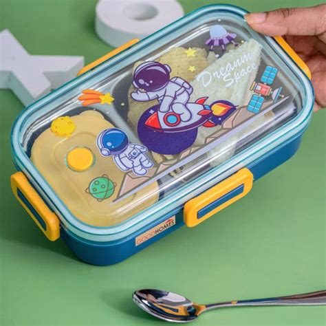 Buy Space Craft Kids Lunch Box With Container & Spoon - 700 ML Online ...