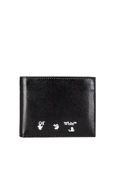 OFF-WHITE OW Logo Bifold Wallet in Black & White | REVOLVE