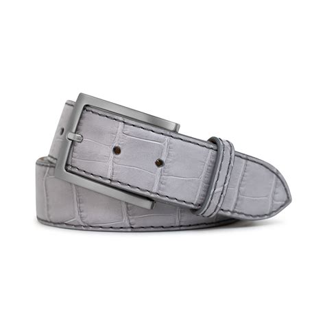 Glacier Grey Alligator Genuine Leather Golf Belt-Made in USA – Ace of ...