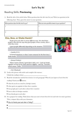 Image result for Reading Skill Exercises