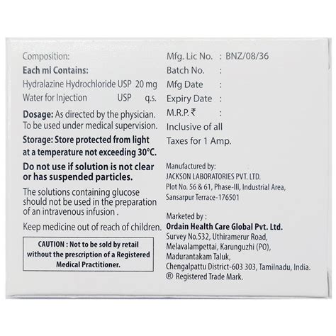 Apresol Injection 1 ml | Uses, Side Effects, Price | Apollo Pharmacy