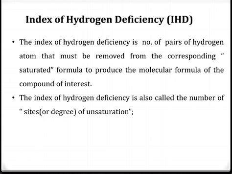 Index of hydrogen deficiency | PPTX