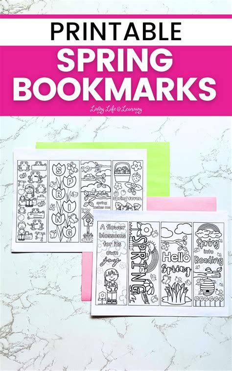 Image result for Free Printable Spring Bookmarks
