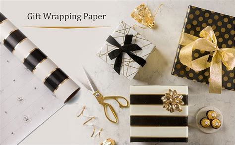 Crown Greetings Gold Glitter Gift Wrap Roll - Gift Wrapping Paper Sheet ...