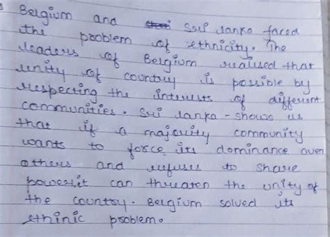 How have Belgium and Sri Lanka dealt with the question of power sharing ...
