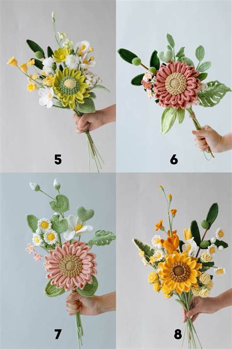 Our Free Crochet Flower Bouquet patterns | Crochet flower tutorial, Crochet flower patterns ...