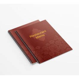 Wire Binding Menu Printing | Customized Menus - print-on-click.in
