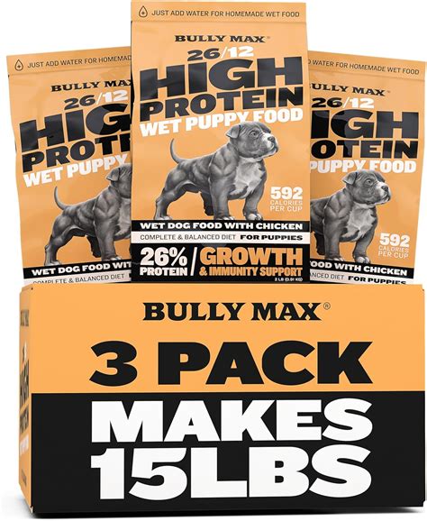 Amazon.com: Bully Max Wet Puppy Food - Instant Fresh Dehydrated High ...