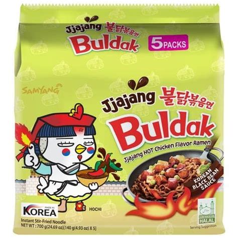Buldak Jjajang Hot Chicken Flavor Ramen,140 g (Pack of 5) – NagaBazaar™