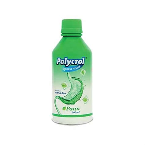 Buy POLYCROL XPRESS RELIEF PAAN ANTACID SYRUP BOTTLE OF 200 ML Online ...