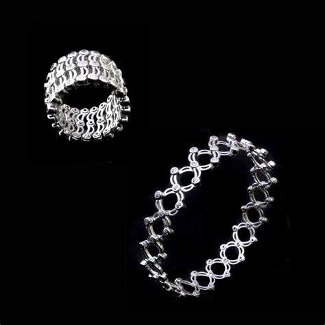 Real Silver White CZ 2 In 1 Ring Bracelet (Free Size) – Karizma Jewels