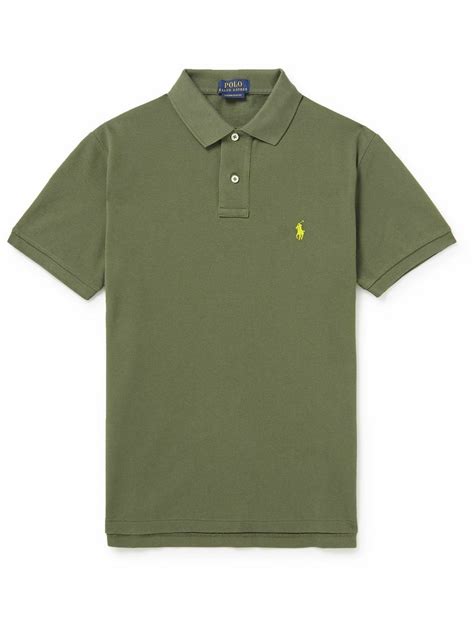 Polo Ralph Lauren - Slim-Fit Cotton-Piqué Polo Shirt - Green Polo Ralph ...